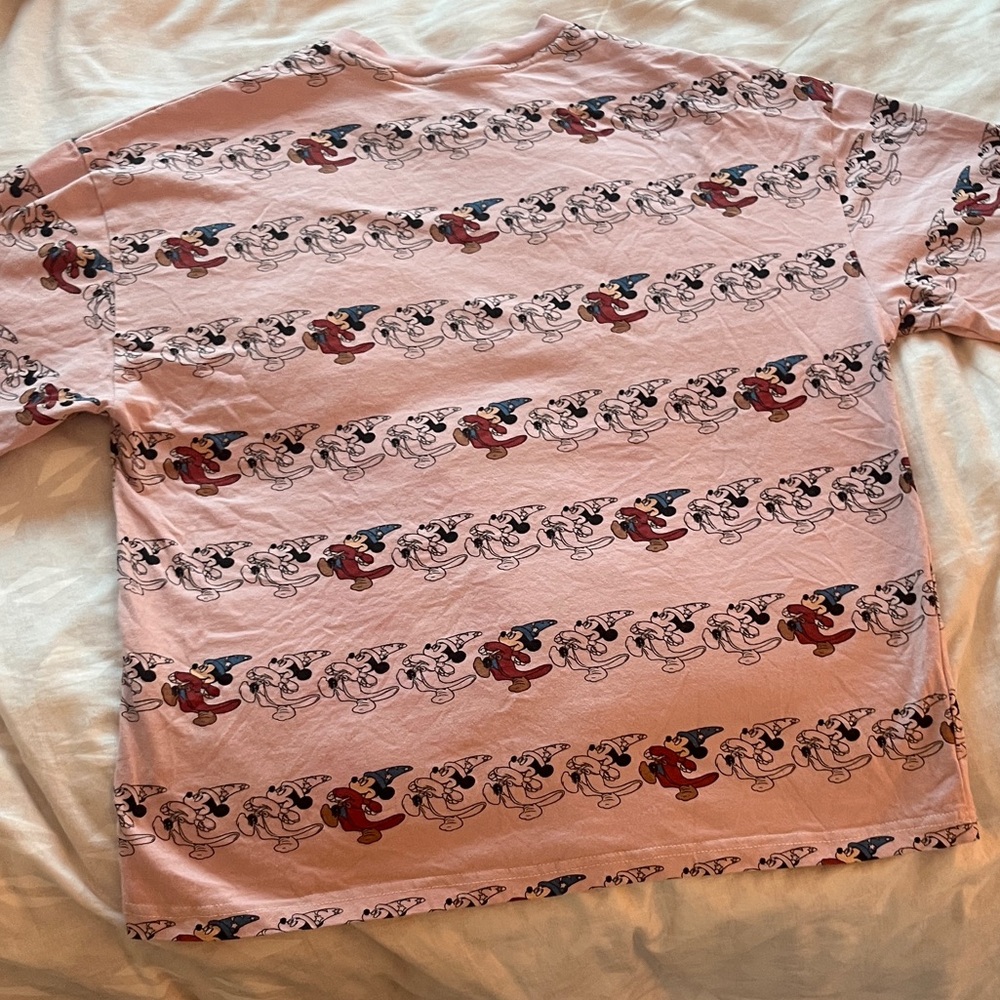 Disney Pink Fantasia Mickey Mouse Short Sleeve Tee (Rare)